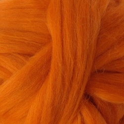 Weicher Wollkammzug - orange 50 g
